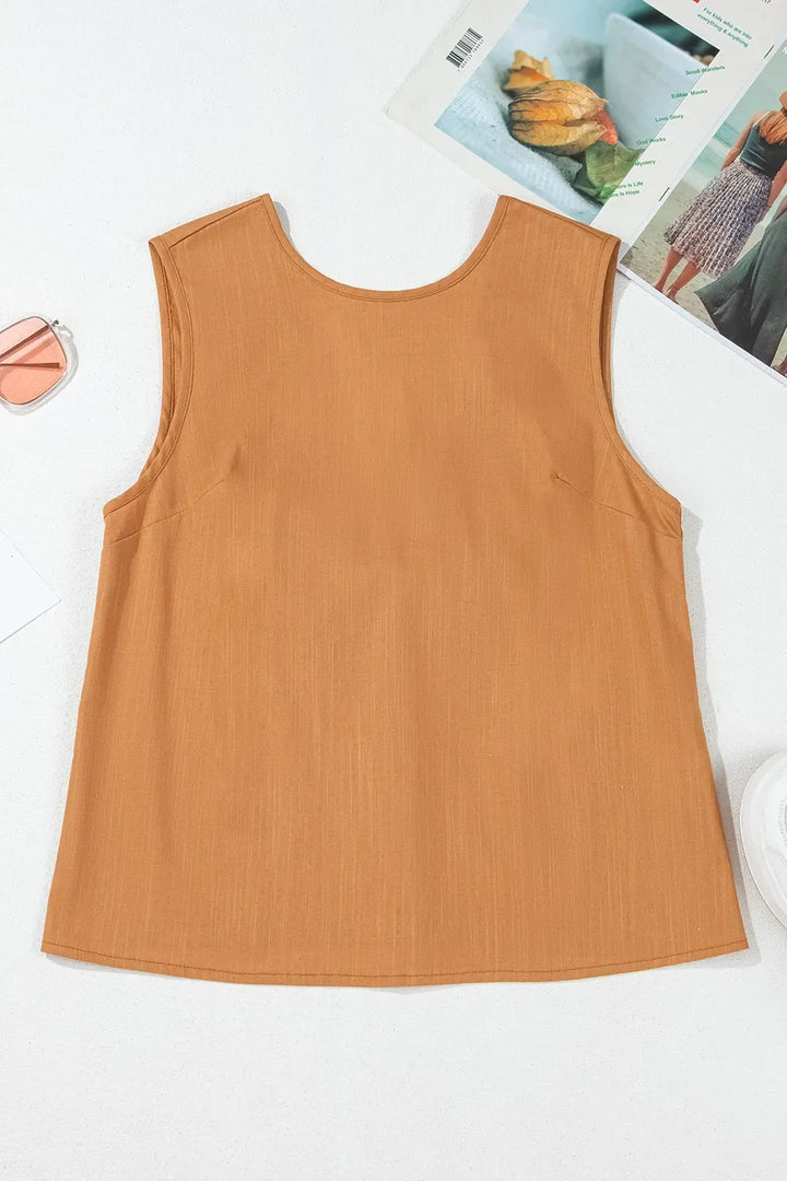 Bow Back Round Neck Tank
