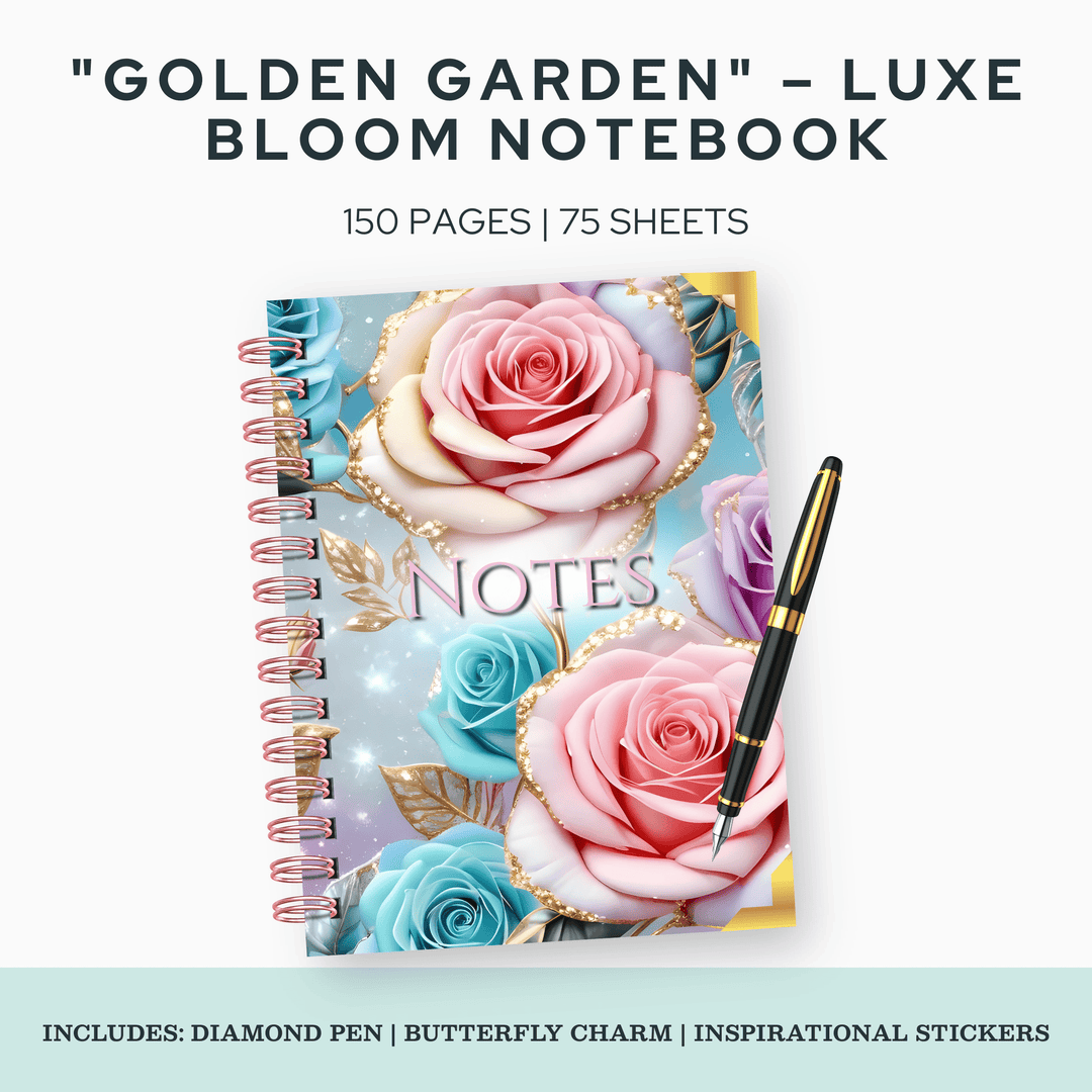 Golden Garden Notebook - 8x10"