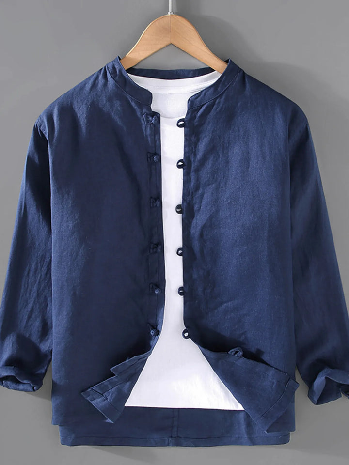 Men's Plus Size Button Up Long Sleeve Shirt