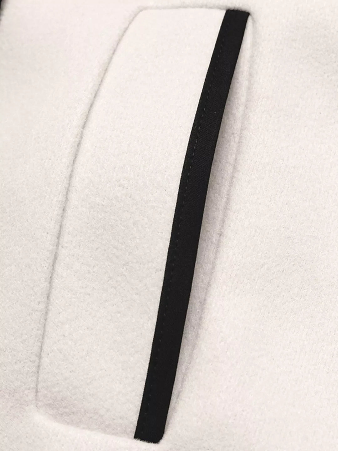 Contrast Trim Double-Breasted Jacket