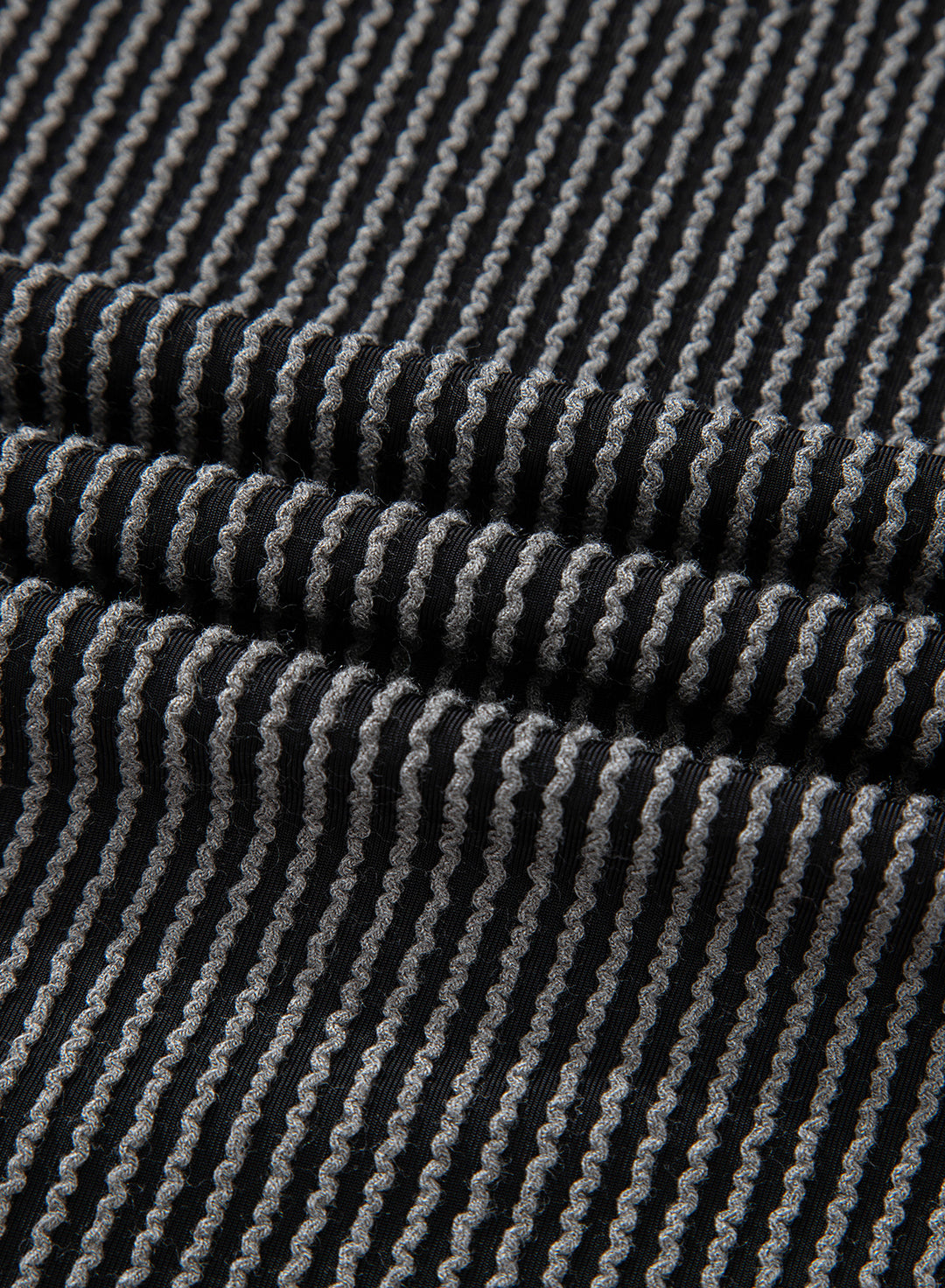 Dark Grey Corded Lantern Sleeve Top High Waist Ruffled Mini Skirt Set