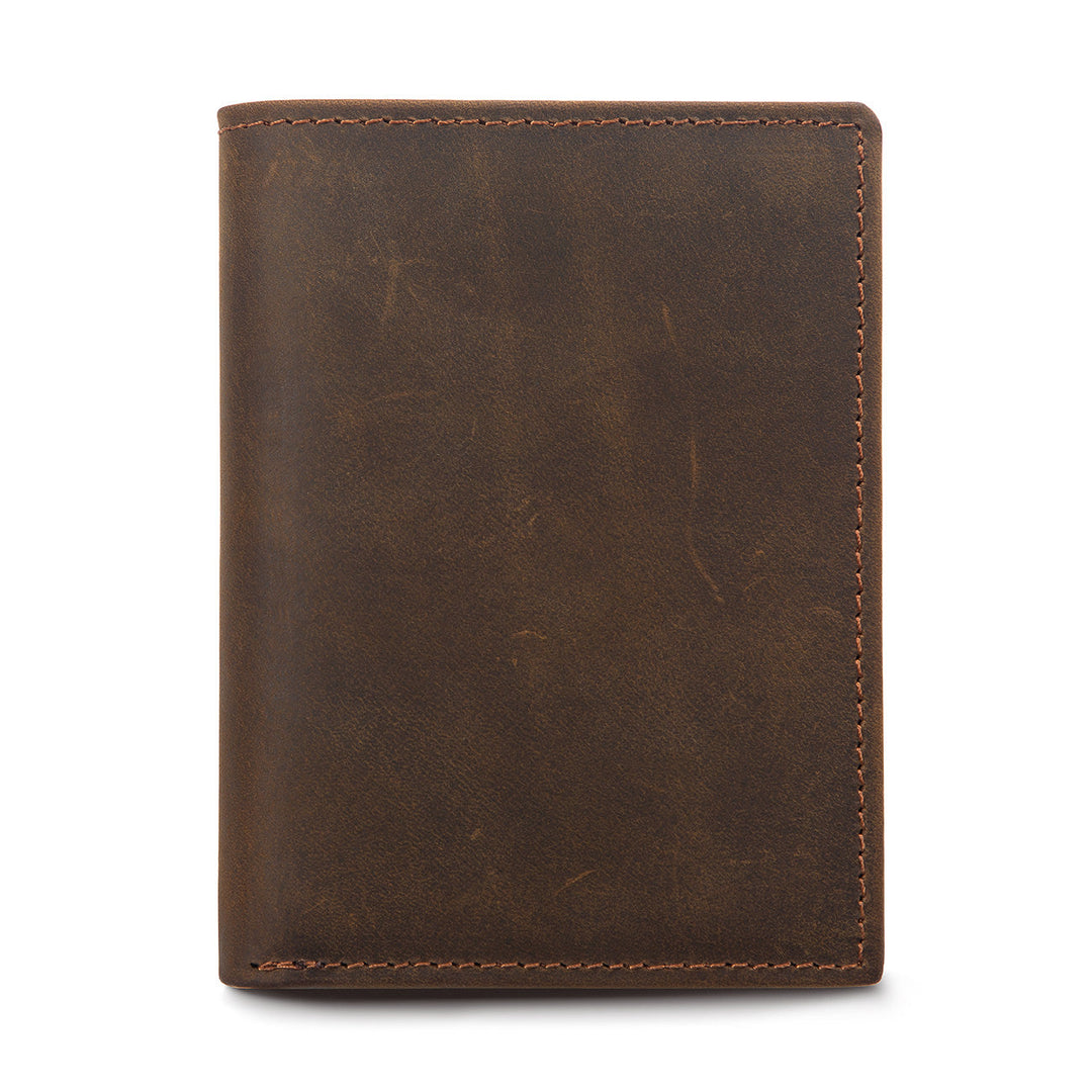 Simple First Layer Cowhide Men's Short Card Package