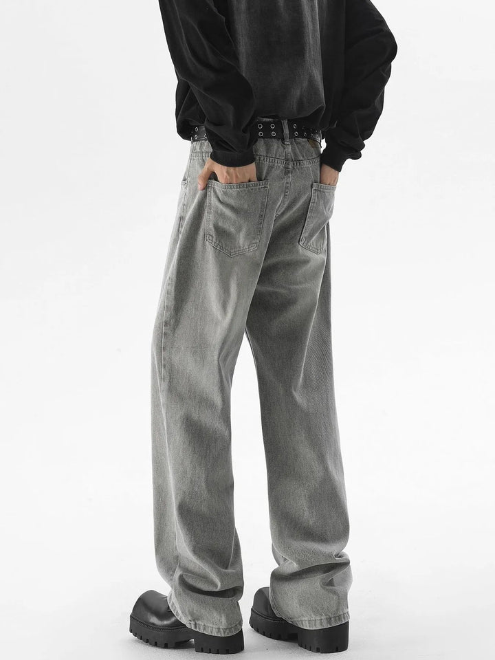 Men's Vintage Wash Wide Leg Jeans