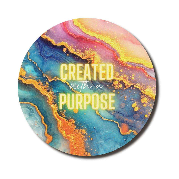 Created With a Purpose — SoulScript Circle Mouse Pad