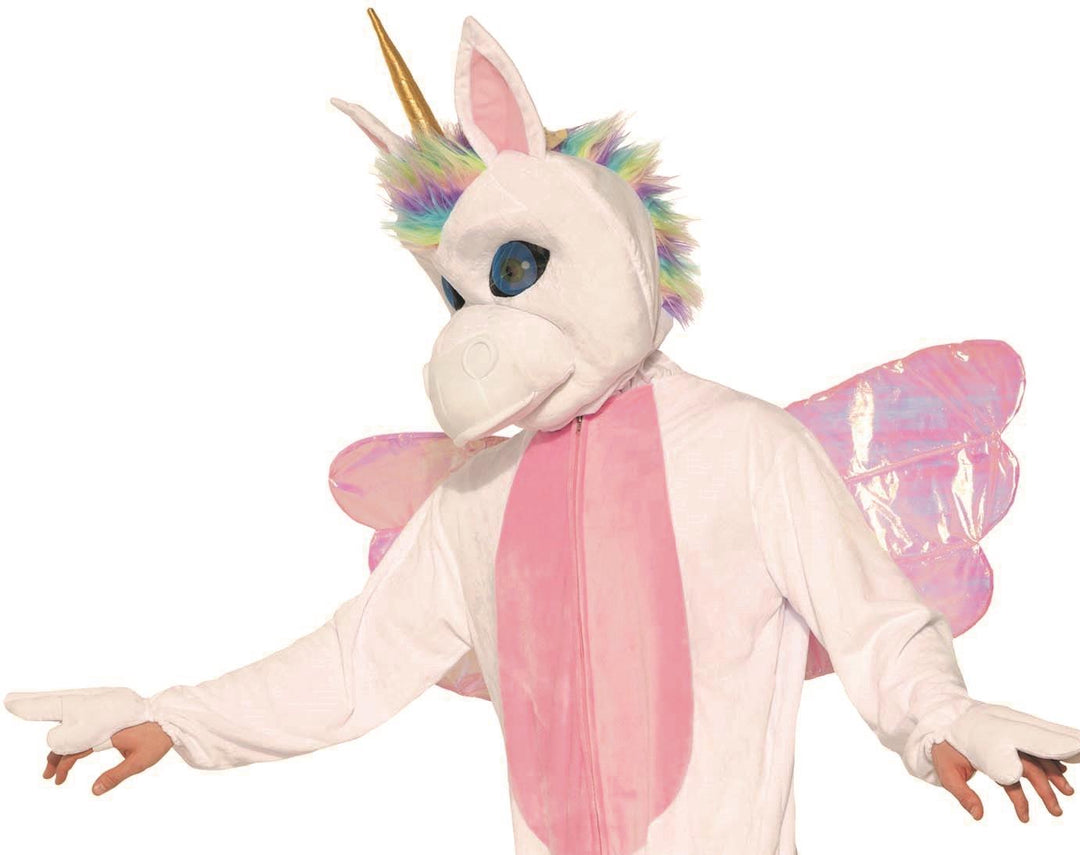Mythical Unicorn White Fantasy Mascot Costume for Adults