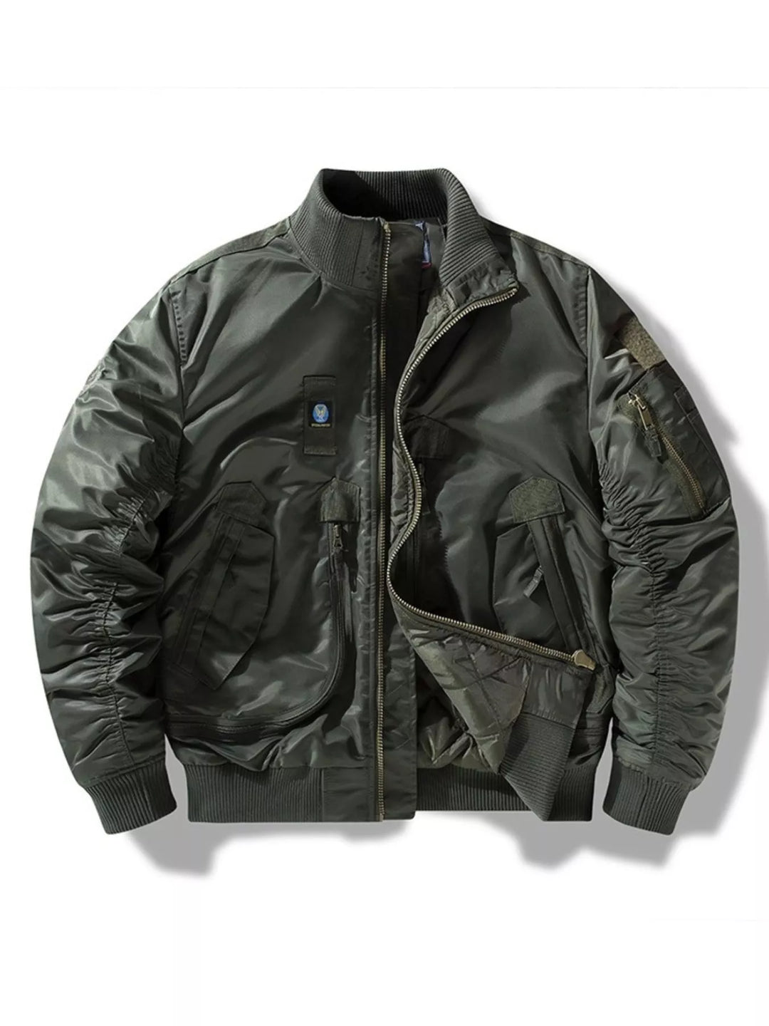 Men's Full Size Zip Up Long Sleeve Jacket Plus Size