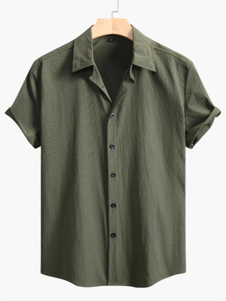 Men's Full Size Short-Sleeve Casual Shirt Plus Size