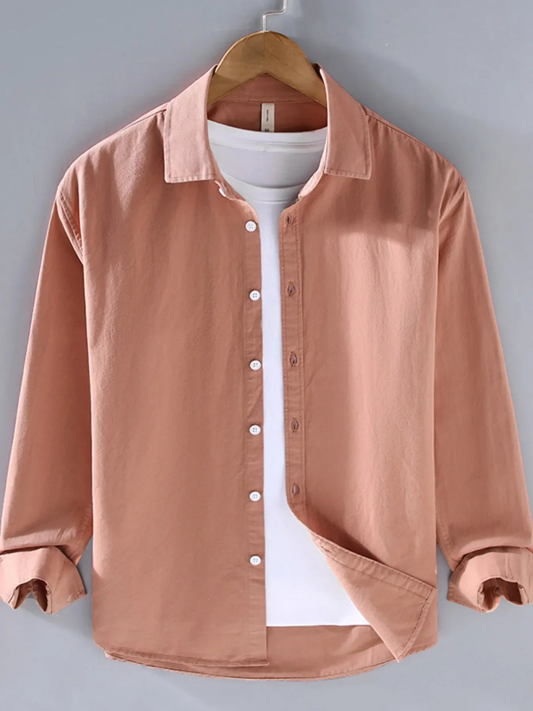 Men's Plus Size Button Up Long Sleeve Shirt