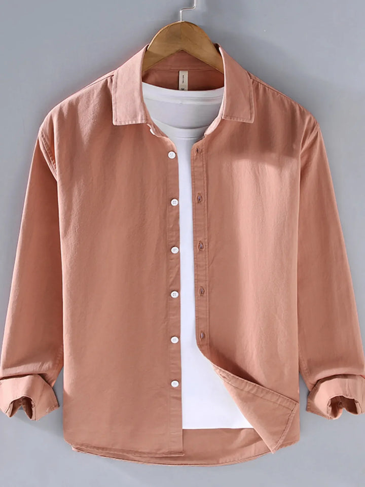 Men's Plus Size Button Up Long Sleeve Shirt