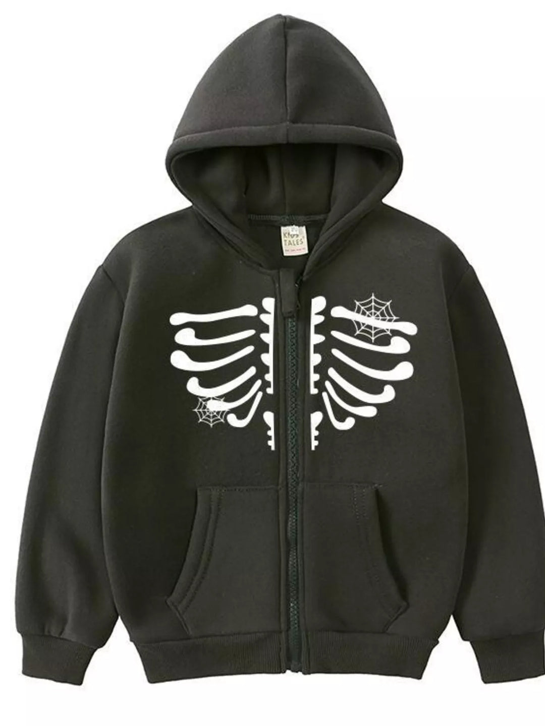 Children's Halloween Skeleton Zip-Up Hoodie