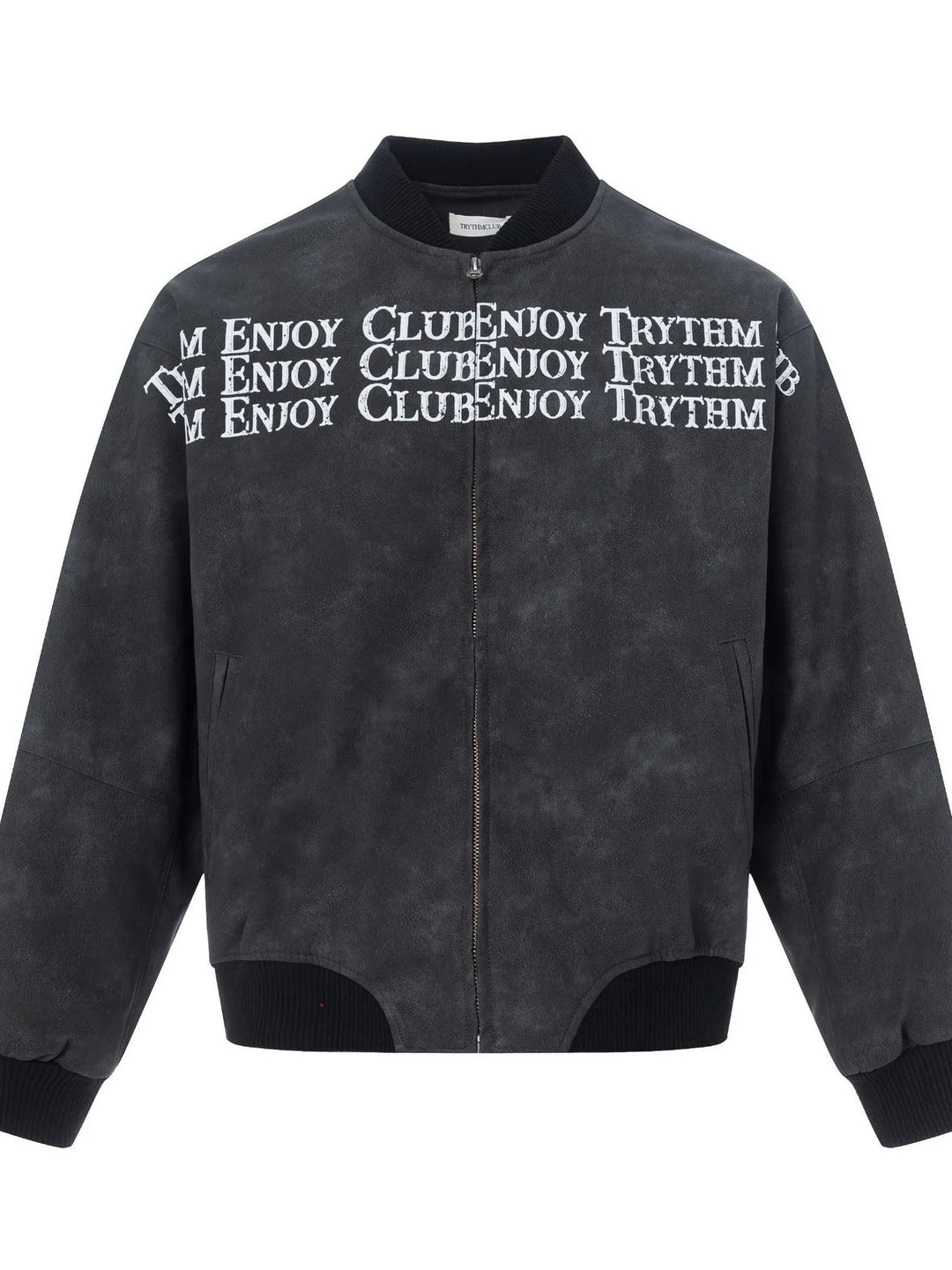 Men's Zip Up Letter Graphic Bomber Jacket