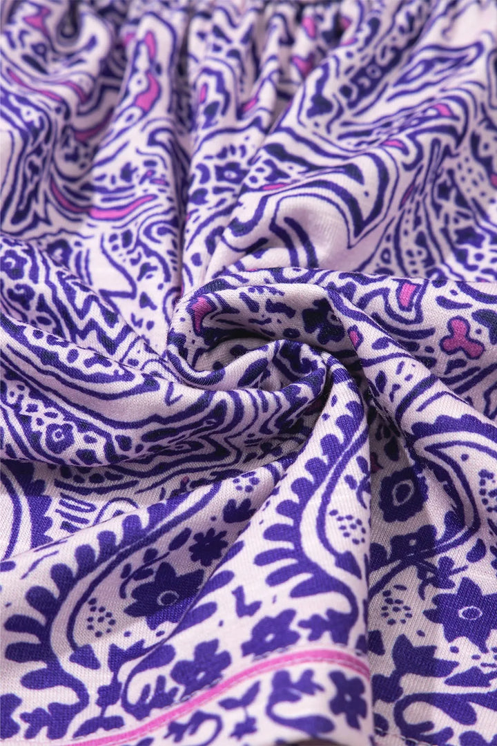 Printed Square Neck Half Sleeve Blouse