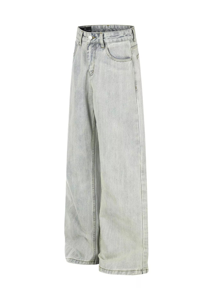 Men's Washed Wide Leg Jeans