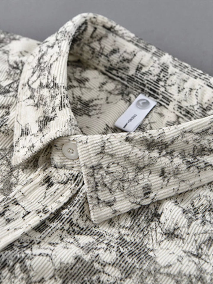 Men's Plus Size Button Up Long Sleeve Shirt