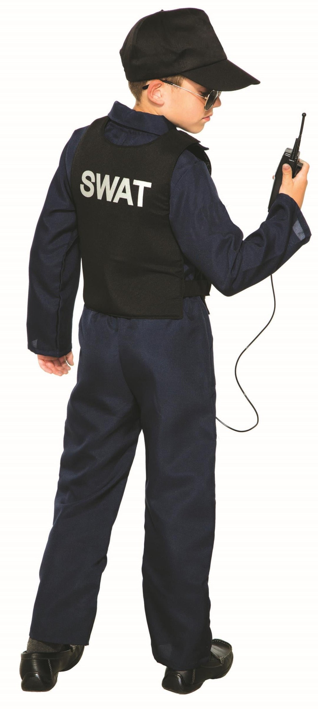 Police Swat Navy Blue Jumpsuit Costume Large 12-14
