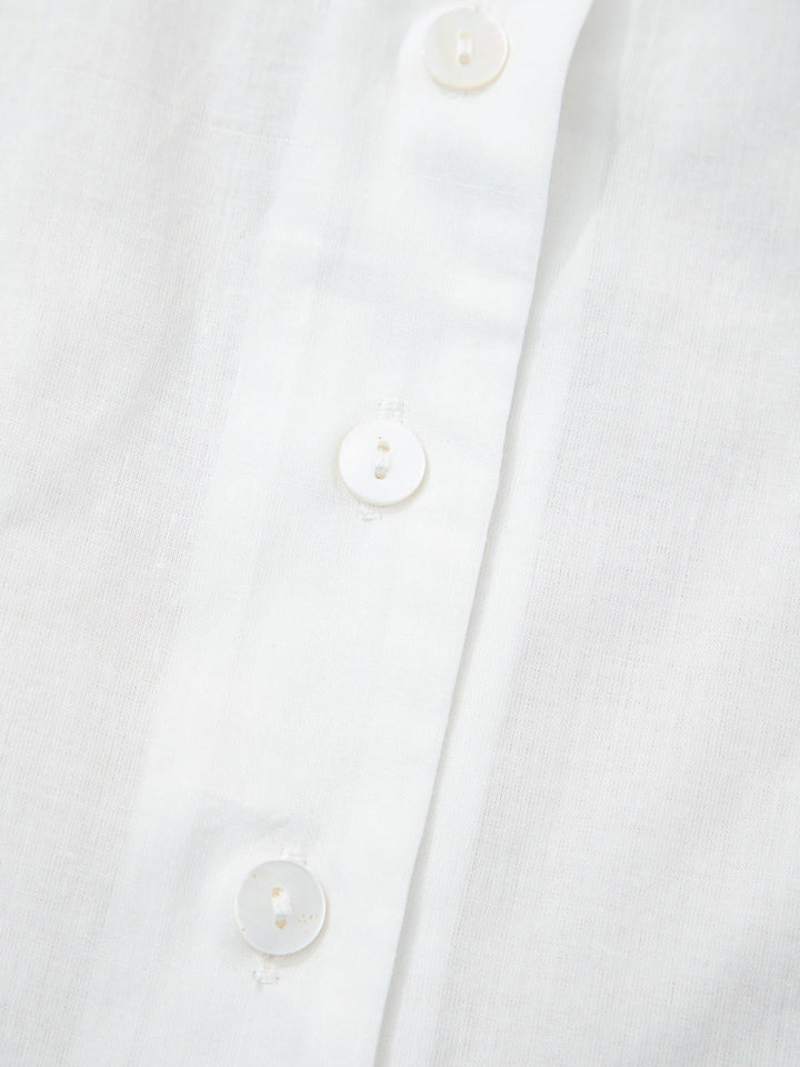 Flower Eyelet Embroidered Patchwork Sheer Short Sleeve Shirt