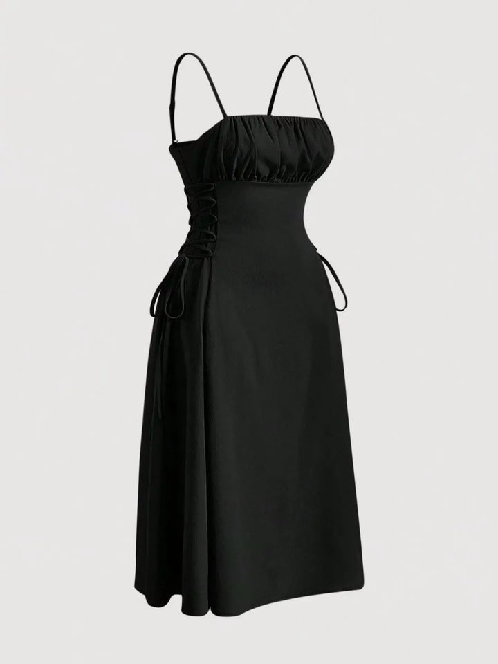 Lace-Up Side A-Line Cami Dress