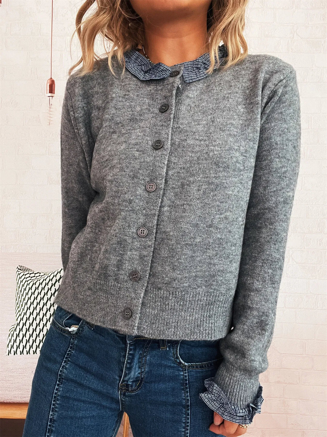 Button Up Long Sleeve Cardigan