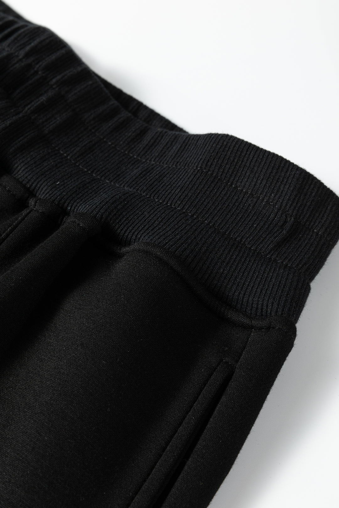 Bristol Black Collared V Neck Pullover Sweatshirt Sweatpants Set