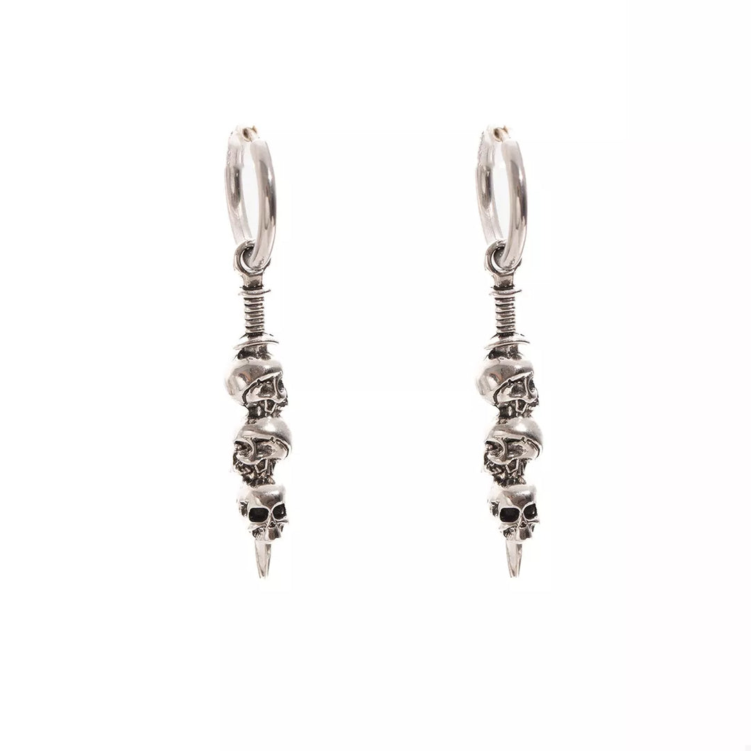 Halloween Skull Chain Drop Earrings