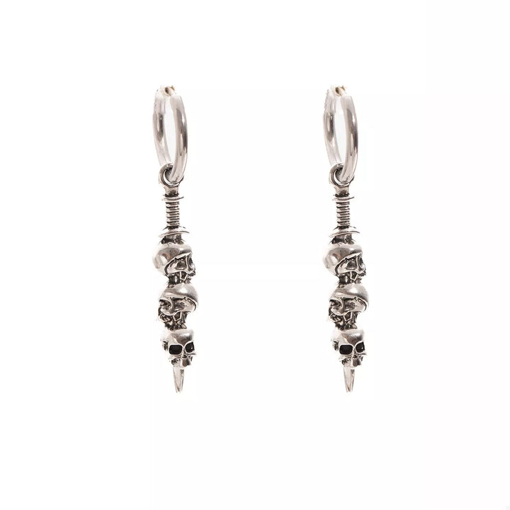 Halloween Skull Chain Drop Earrings