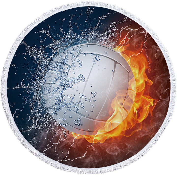 Round printed beach towel