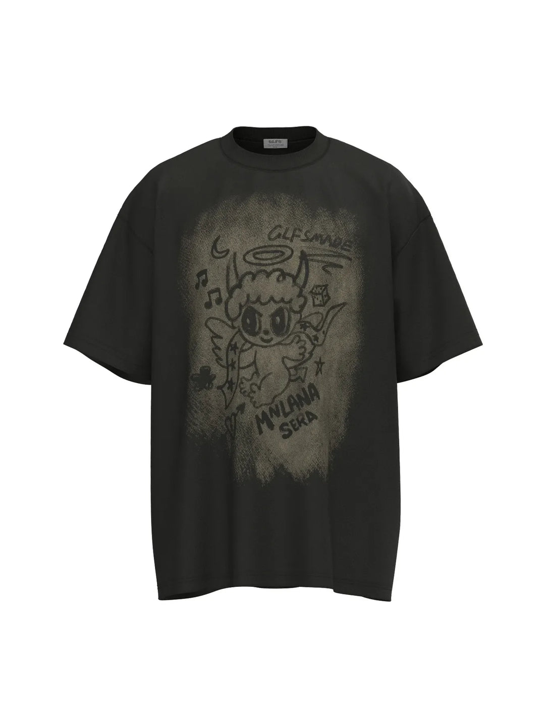 Men's Cartoon Character Graphic Oversized T-Shirt