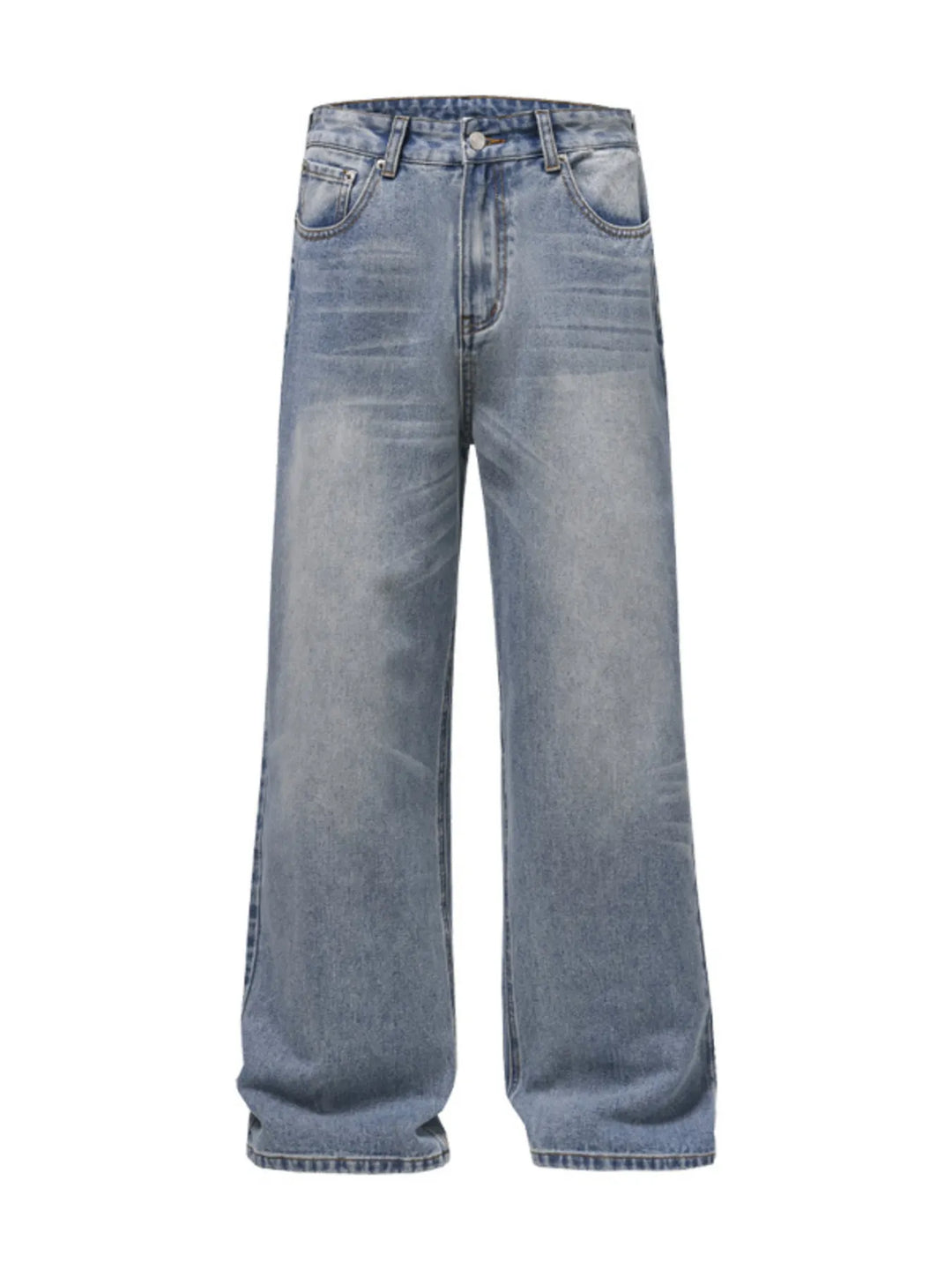 Men's Full Size Wide Leg Washed Baggy Jeans Plus Size
