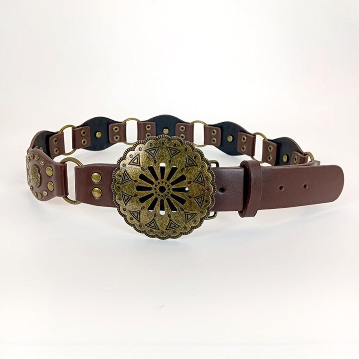 Retro Denim Female Ornament With Skirt All-matching Rivets Belt Fashion Waist Seal