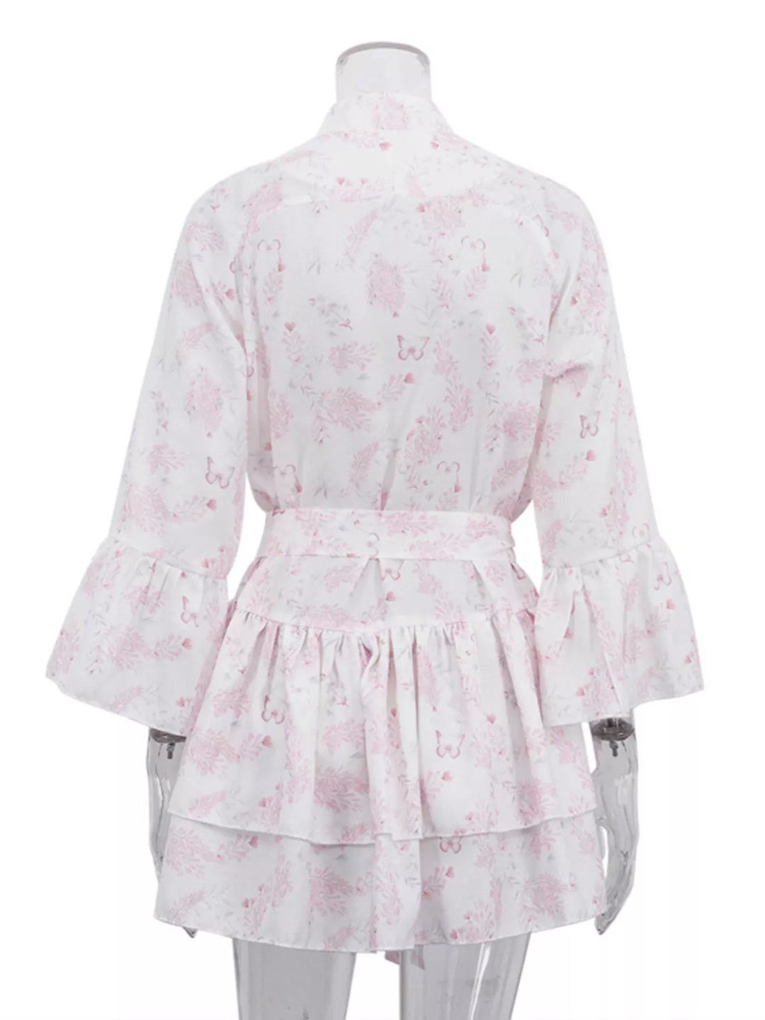 Floral Print Layered Ruffle Dress
