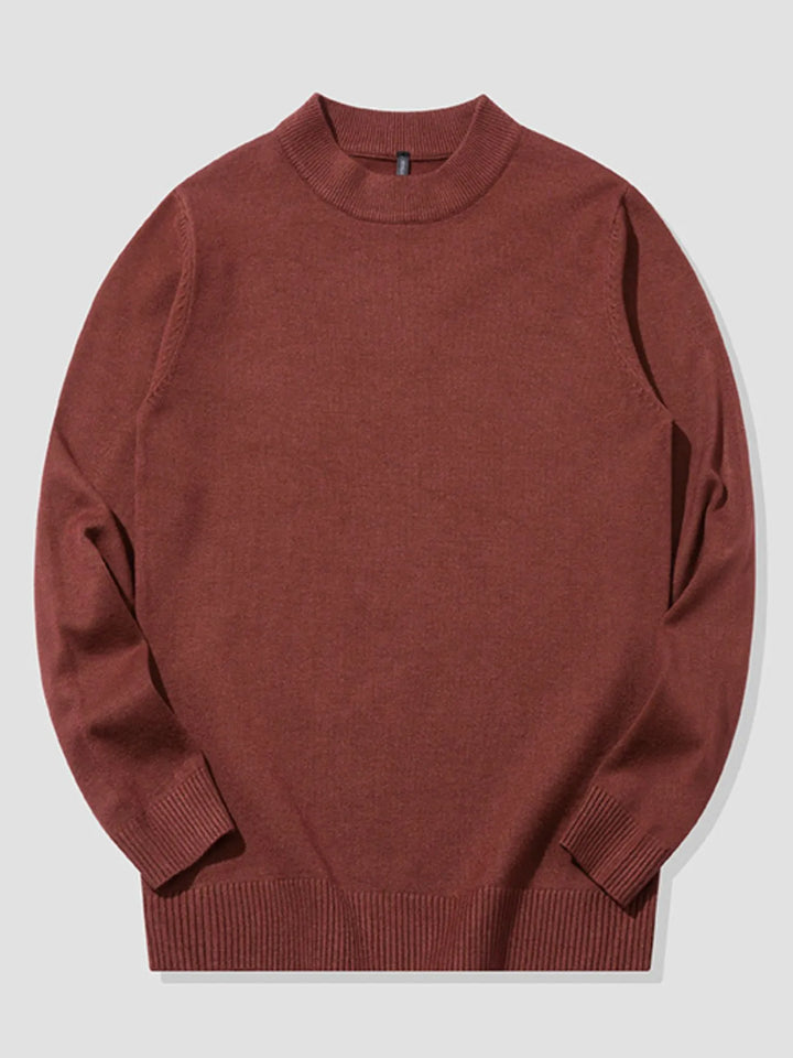Men's Plus Size Ribbed Hem Long Sleeve Sweater