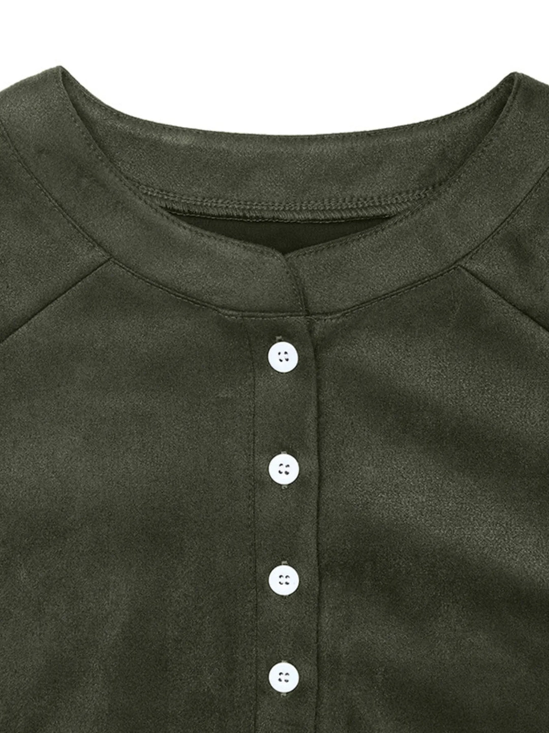 Button Front Mini Sweatshirt Dress
