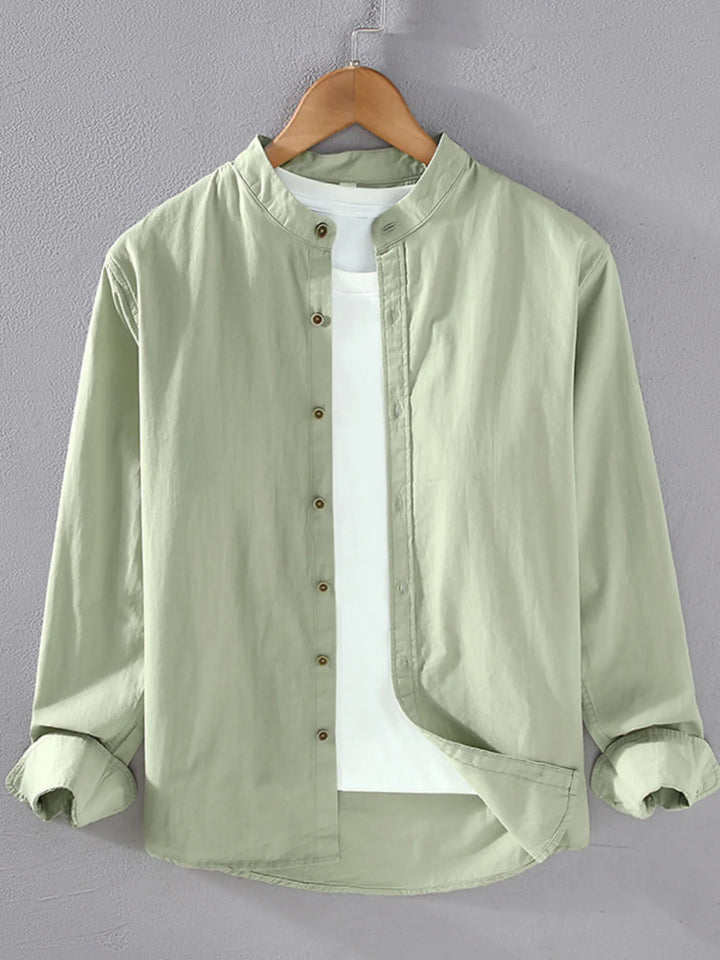 Men's Plus Size Button Up Long Sleeve Shirt