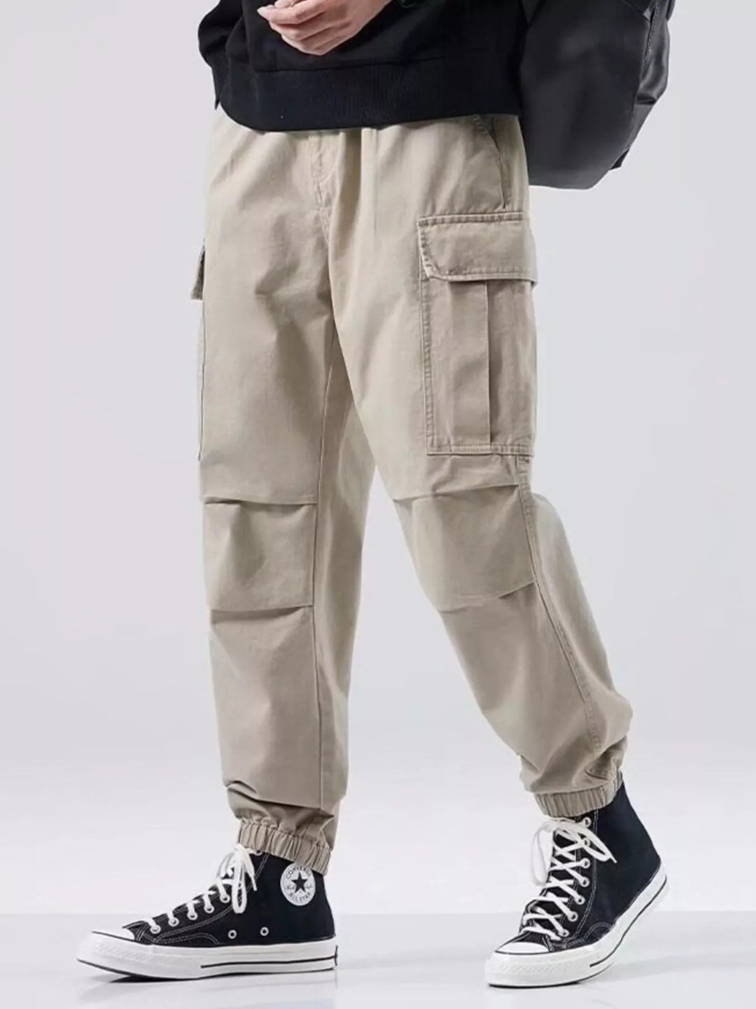 Men's Plus Size Relaxed Fit Cargo Joggers