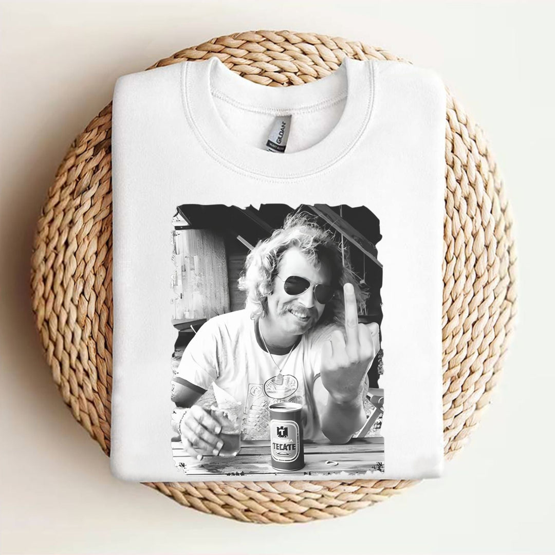 Jimmy Buffett "Middle Finger" T-Shirt - Funny Fan Gift, Unisex Cotton Tee