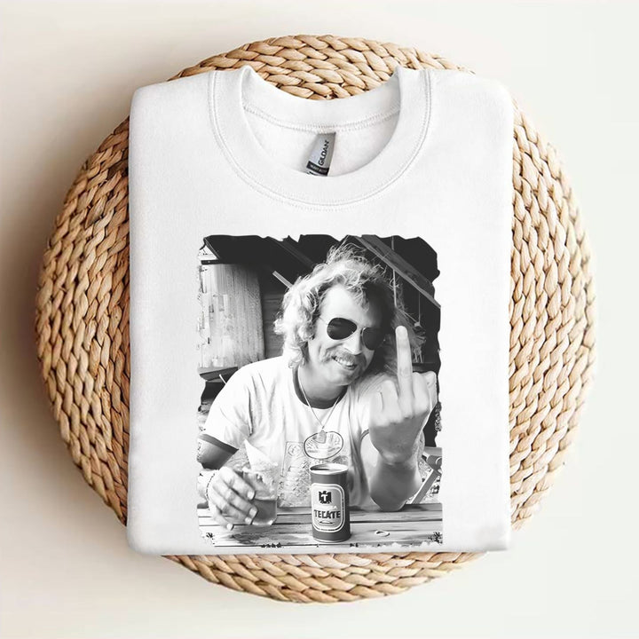 Jimmy Buffett "Middle Finger" T-Shirt - Funny Fan Gift, Unisex Cotton Tee