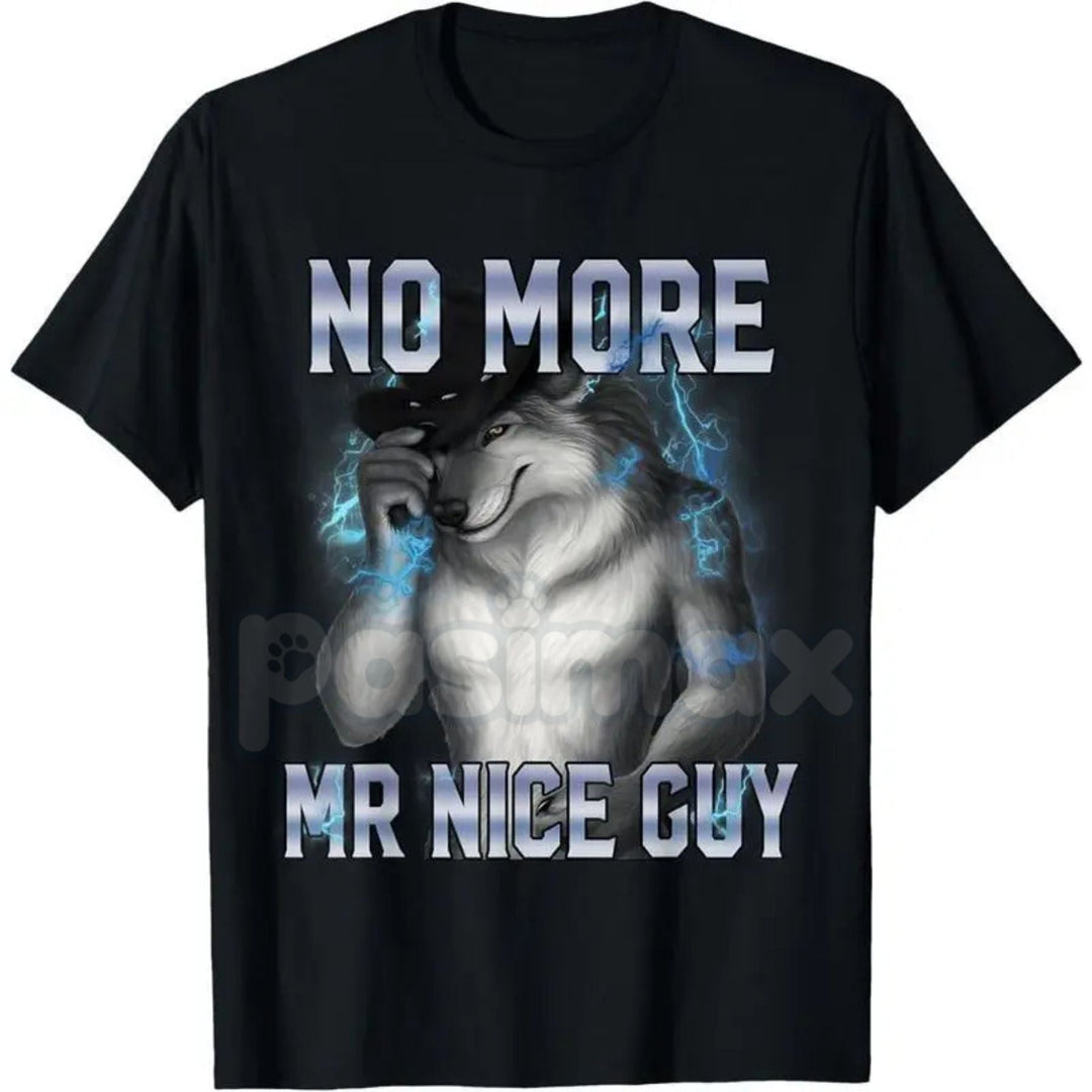 Funny Alpha Wolf Meme T-Shirt - Ironic Alpha Male Humor Tee, Self-Aware Sarcastic Apparel, Funny Wolf Graphic Gift
