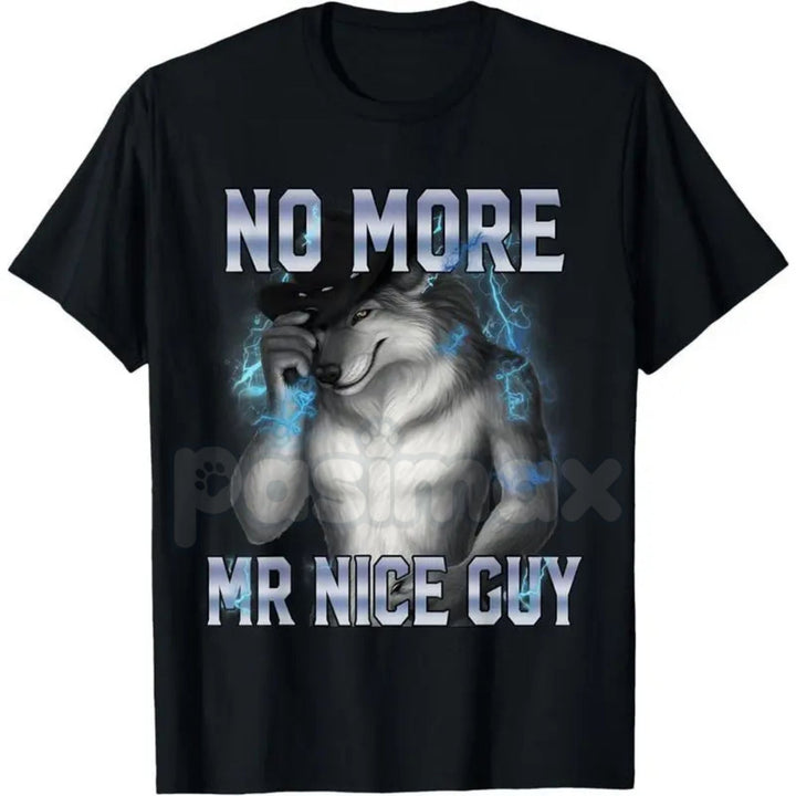 Funny Alpha Wolf Meme T-Shirt - Ironic Alpha Male Humor Tee, Self-Aware Sarcastic Apparel, Funny Wolf Graphic Gift