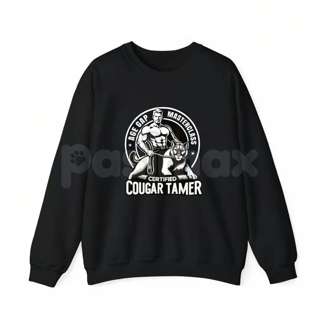 Certified Cougar Tamer Shirt – Funny Inappropriate Humor Hoodie & Sarcastic Gag Gift Sweatshirt