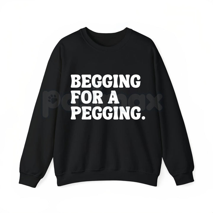 "Begging for A Pegging" Funny Letter Print T-Shirt – Adult Humor Graphic Tee, Unisex Sweatshirt & Hoodie