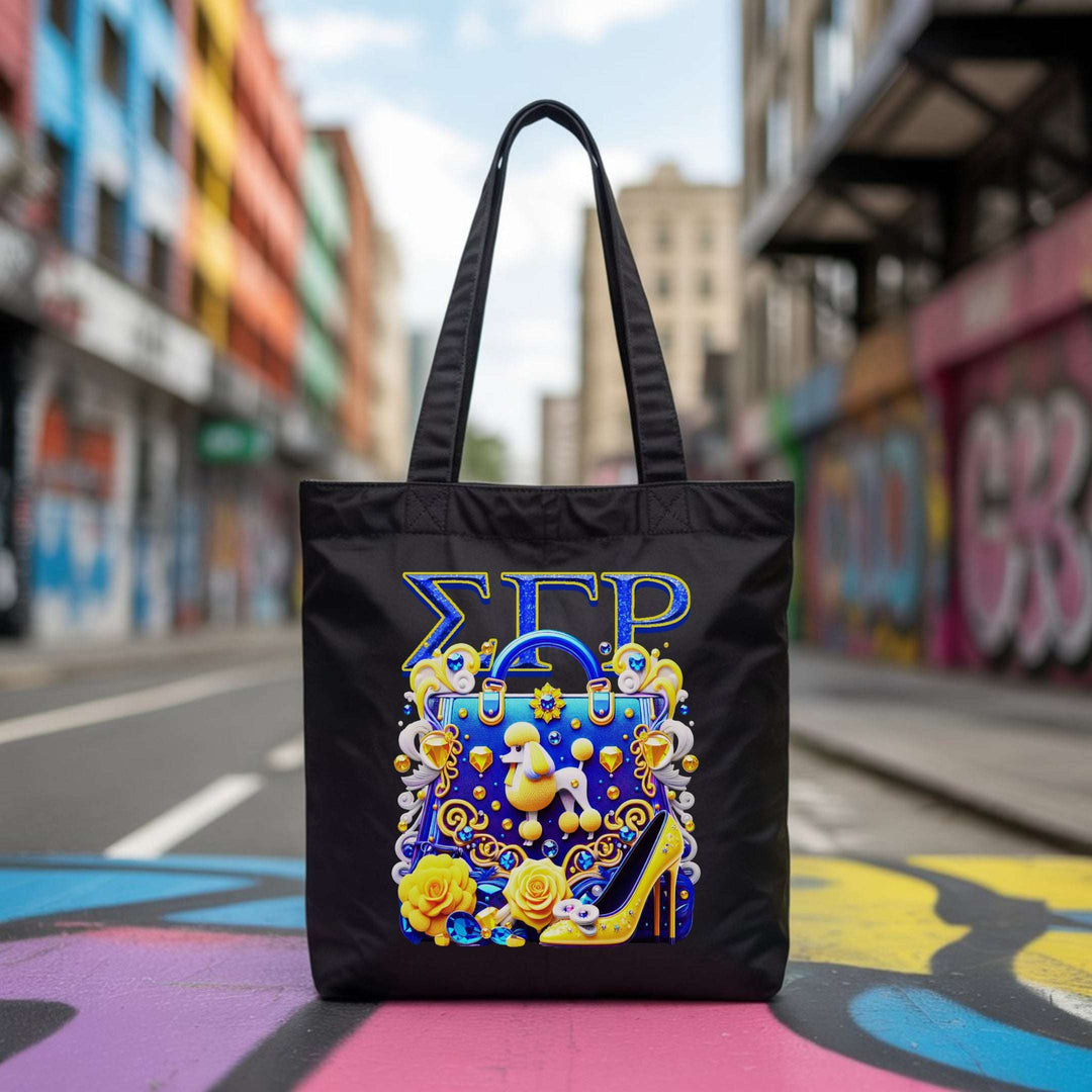 SGRho Poodle & Pearls Luxury Tote Bag