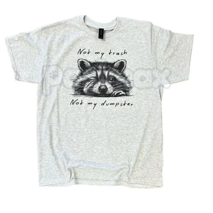 "Not My Trash Not My Dumpster" Funny T-Shirt – Sarcastic Boundary Statement Graphic Tee, Premium 100% Cotton Unbothered Top, Soft Lived-In Heavyweight Minimalist Humor Shirt, Made in USA