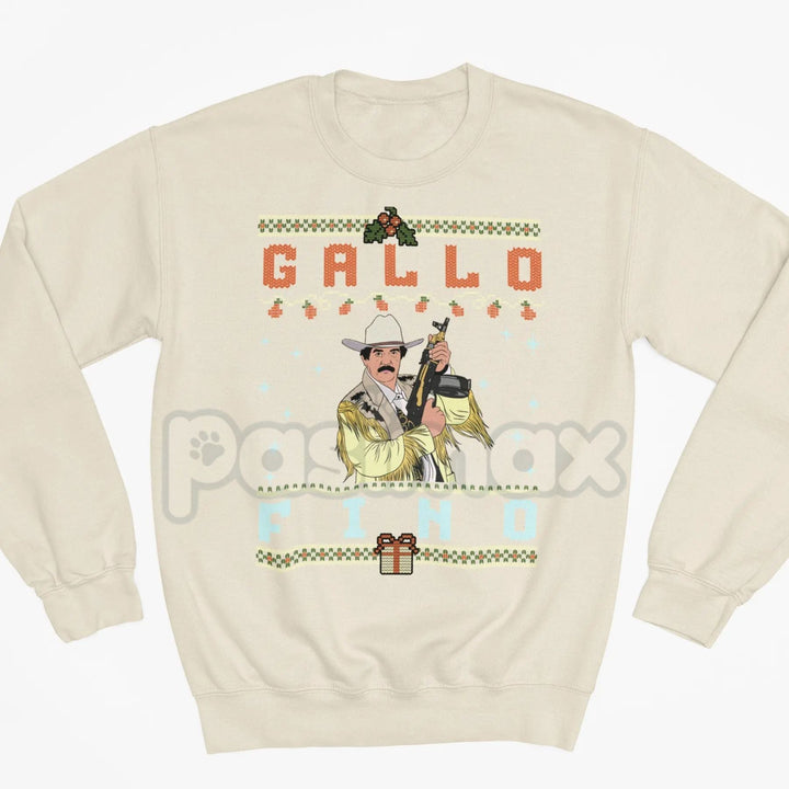 "Gallo Fino" Sweatshirt | Classy Fine Rooster Spanish Idiom Crewneck | Dapper Latino Statement Apparel