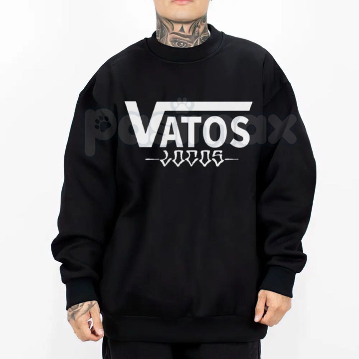 Chicano Clothing Vatos Loc Forever El Gallo Negro – Lowrider Oversized Graphic Tee, Heavy Sweatshirt & Hoodie
