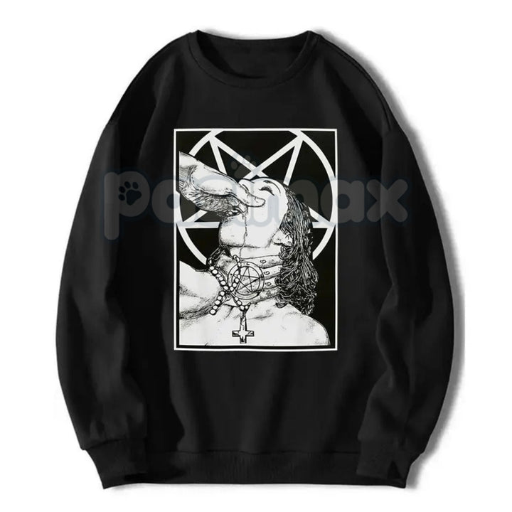 Unholy Nun Naughty Graphic T-Shirt – Dark Gothic Aesthetic Hoodie & Edgy Streetwear Sweatshirt