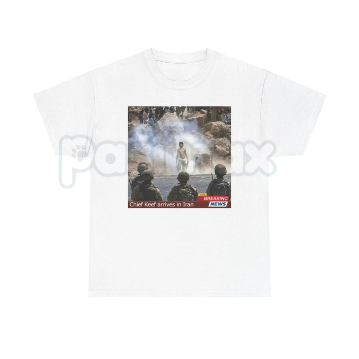 Chief K in Iran Graphic T-Shirt - Viral Streetwear Culture Tee, Premium 100% Cotton Glo-Style Fan Top, International Hip-Hop Aesthetic Shirt, Limited Edition Graphic Print Tee, Soft Lived-In Urban Fashion Apparel