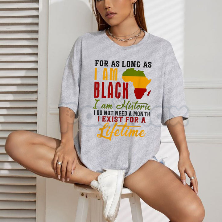 "I Am Black History" Men’s T-Shirt - Bold Black History Month Graphic Tee, Empowering African American Heritage Shirt, Premium Heavyweight 100% Cotton Apparel, Black Excellence Unity Top, Cultural Pride Statement Streetwear