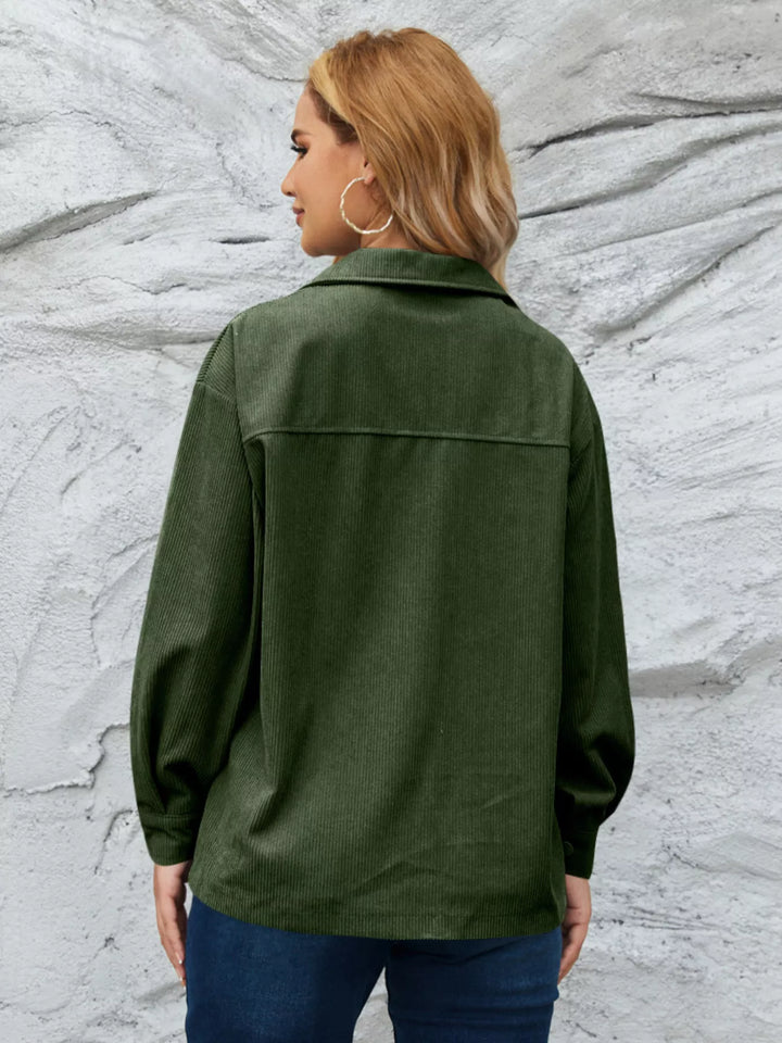 Casual Corduroy Button-Down Jacket