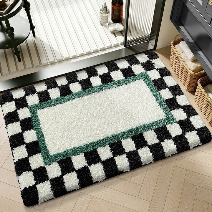 Water-absorbent Non-slip Geometric Lattice Floor Mat