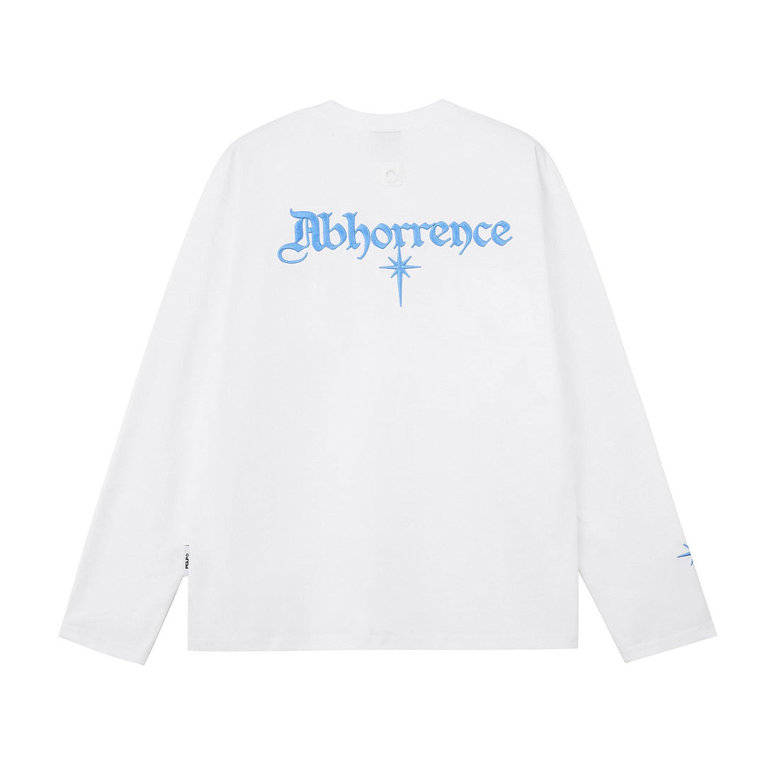 High-end Top American High-street Letter-embroidered Long-sleeve T-shirt For Men